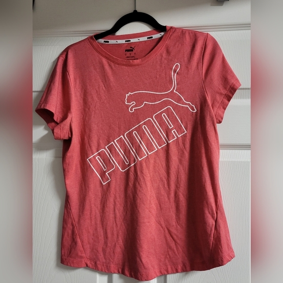 Puma Womens Coral Tee with Iconic Logo Size L - Picture 1 of 4